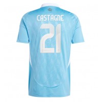 Camiseta Bélgica Timothy Castagne #21 Segunda Equipación Replica Eurocopa 2024 mangas cortas